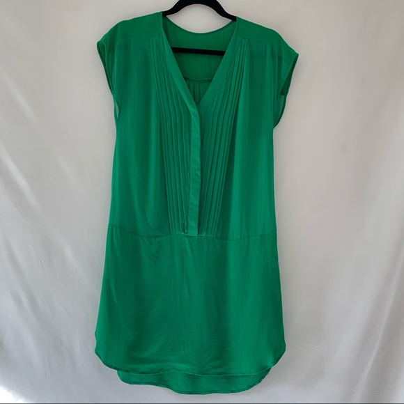 Green Sheer Tunic Button Up Sleeveless Dress S/M - Picture 6 of 16
